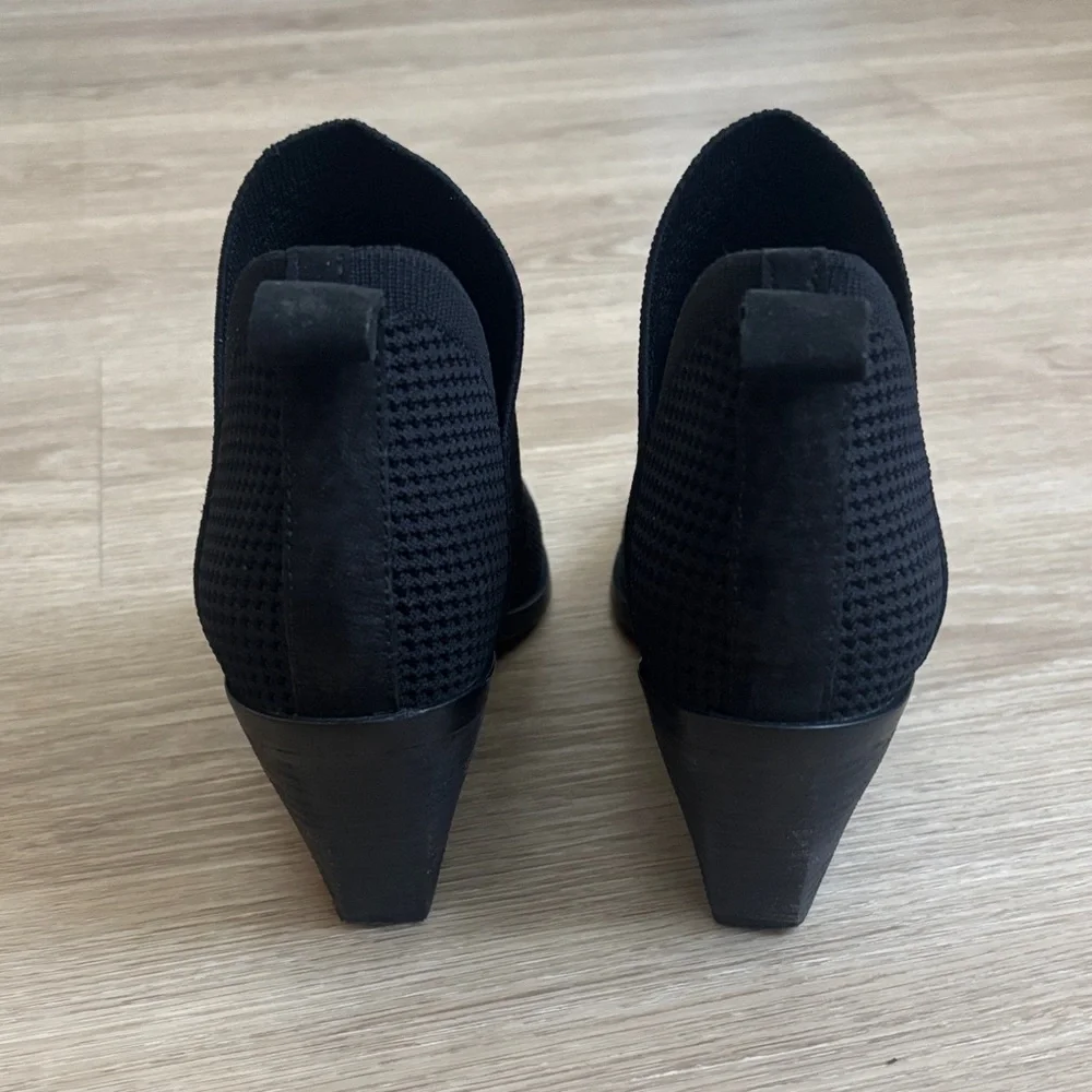 Eileen Fisher Joss-St Black Wedge Ankle Boots - 6